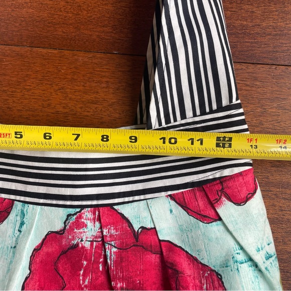 Handmade Reversible Unique Floral Striped Shoulder Hobo Bag Purse OOAK Boho - Picture 8 of 13